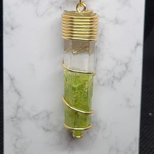 Handcrafted Peridot Crystal Necklace